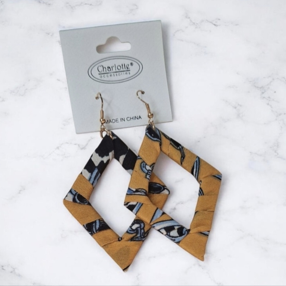 Charlotte Geometric Fabric Earrings